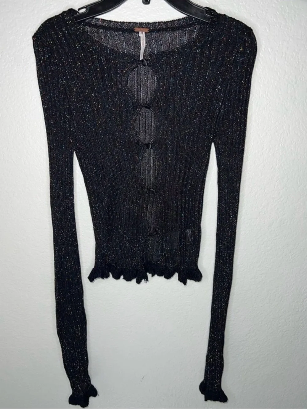 Free People Erica Lurex Cardi NWOT,  XS